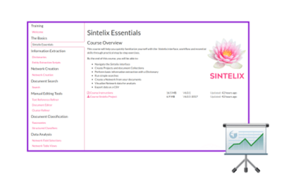Sintelix 6 Online Training is now available