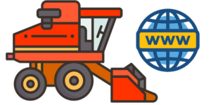 Tractor and World Wide Web icon - Web Data Collection